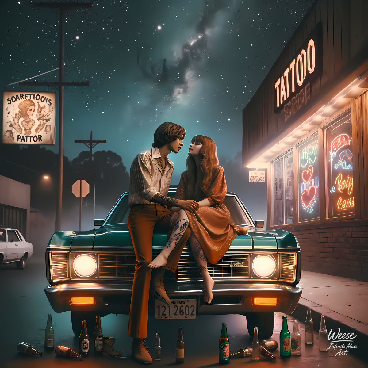 Neon Confessions: Fragments of a Summer Night