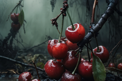 Crimson Lament: Fruits at the Edge of Silence