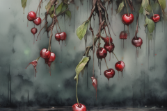Crimson Lament: Fruits at the Edge of Silence
