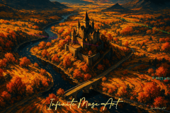 Castle of the Ember Vale: A Majestic Autumn Fortress