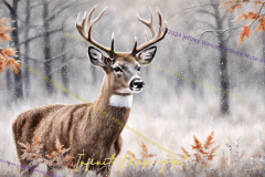Majestic Solitude: Winter's Stag