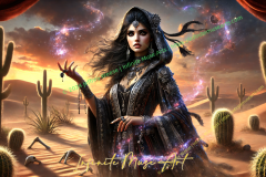 Celestial Sorceress in Cosmic Desert