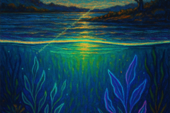 Moonlit Veil: Beneath and Beyond