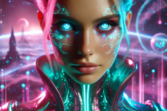 Neon Oracle: The Muse of Cybernetic Elegance