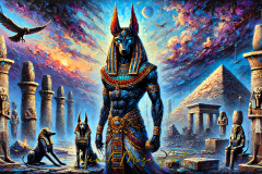 Anubis at Twilight: A Mystical Tribute to the Divine Guardian of Ancient Egypt