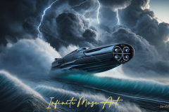 Jetstream Leviathan: Futuristic Yacht Soars Through Storm-Lashed Seas