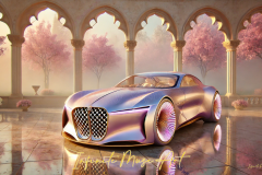 Opaline Velocity: A Dreamlike Fusion of Futurism and Elegance