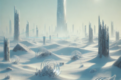 Frozen Echoes of Tomorrow: A City Buried in Time