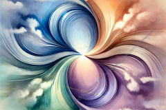 Whispers of the Elements: An Abstract Symphony of Sky and Spirit