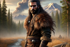 Guardian of the Ember Vale: A Warrior’s Vigil Before the Eruption