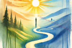 Journey Through Light and Shadow: A Surreal Landscape of Duality