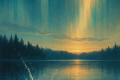 Splash of the Aurora Lake