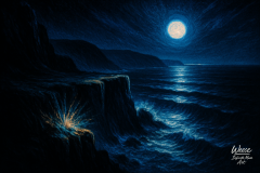 Tidal Nocturne: Ember Beneath the Moon