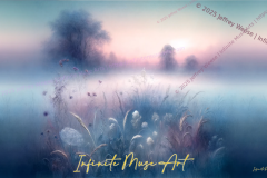 Whispers Through the Mist: Dreamscape of a Frozen Dawn