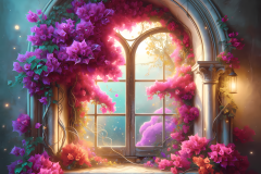 Window of Blossoms: A Gateway to the Ethereal Horizons