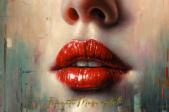 Beauty in Bleeding - Scarlet Whispers: A Vivid Portrait of Sensual Allure and Emotional Depth