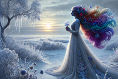 Aurora's Frosted Elegy: The Muse of Winter's Spectrum