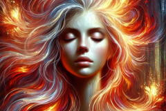 Emberborn Radiance: The Muse of Inner Fire