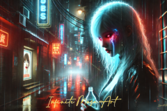 Neon Reverie: The Muse’s Reflection