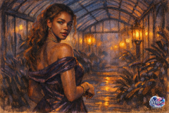 Rainlit Glasshouse: The Muse of Candlelit Thresholds