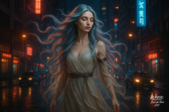 Whispers of Neon Rain: The Muse of Urban Mystique