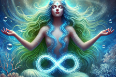 Whispers of the Eternal Depths: A Surreal Digital Painting of the Infinite Muse