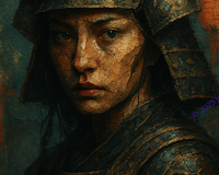 Armoured Serenity: Portrait of a Samurai Muse