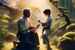 Mentor's Wisdom: A Serene Lesson in the Art of Combat