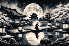 Moonlit Vigil: The Silent Blade