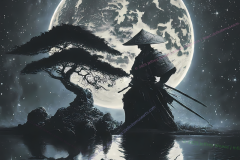 Moonlit Warrior's Reflection