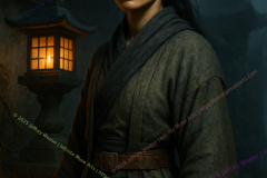 Sentinel of the Lantern Path: Warrior’s Vigil in the Mist