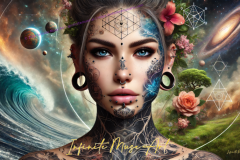 Cosmic Harmony: A Surreal Fusion of Nature, Geometry, and the Universe