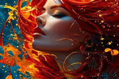 Inferno’s Embrace: The Flame-Born Beauty