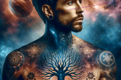 "Hermetic Starlight: The Tree Within" – A Celestial Symphony of Myth and Cosmos