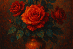 Crimson Elegy: Roses in the Stillness of Time