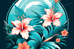 Experience the Tropical Nighttime Glow of ‘Moonlit Hibiscus’ by Infinite Muse Arts