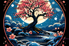 Lunar Blossom: Serenity Under the Moon