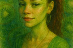 Kiwi Light on Her Skin: Yariannis in Green