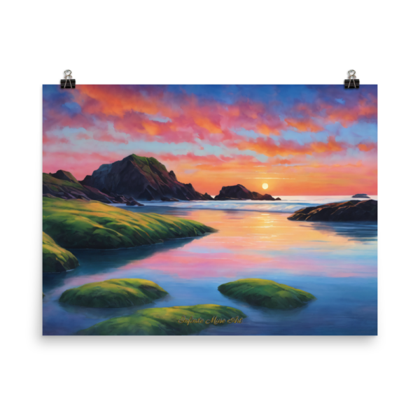 Serene Sunset Reflections - Coastal Whisper Limited Edition Print