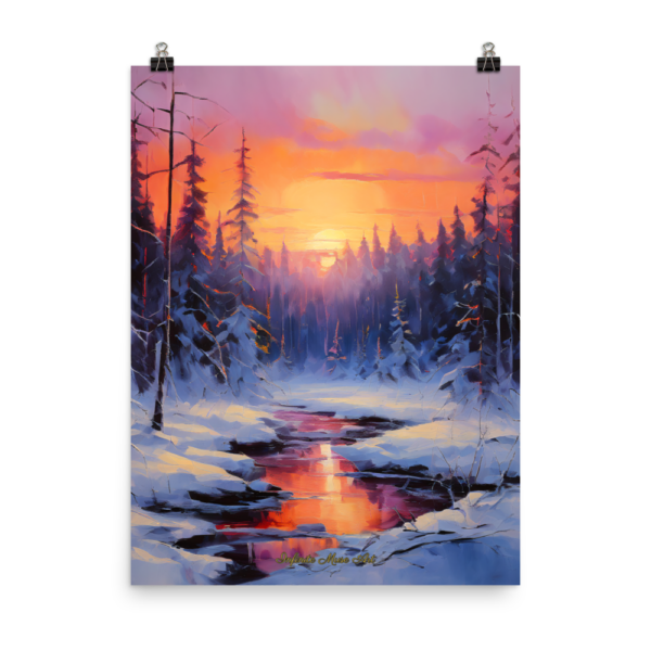 Memories of Warmth - North Country Winters Winter Solitude Japanese Poster-Paper Print 18x24