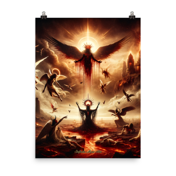 The Apocalyptic Requiem - Dramatic Gothic Art Poster 18x24