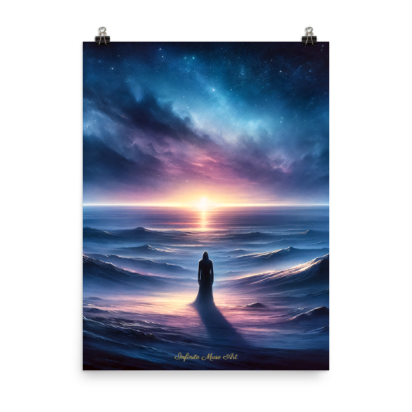 Watching Ethereal Horizons - Cosmic Dreamscape Poster 18x24