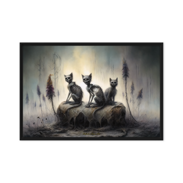 Eternal Vigil - Whispers of Innocence Lost Framed Canvas Print 24x36