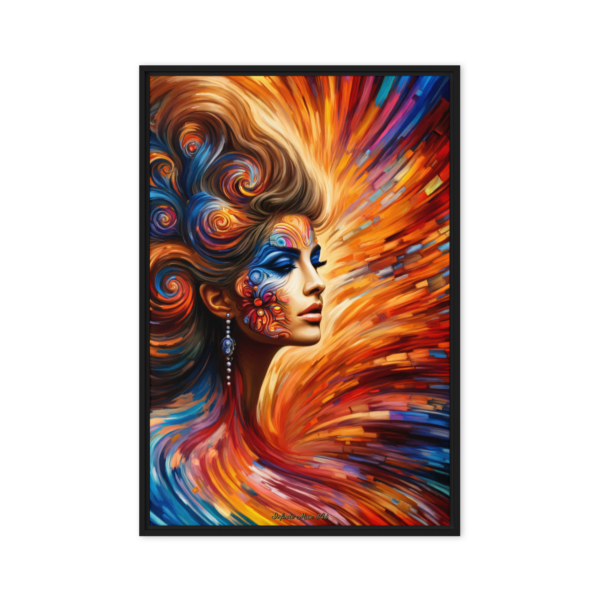 Vibrant Equilibrium - Colourful Expressionist Portrait Canvas Print 24x36