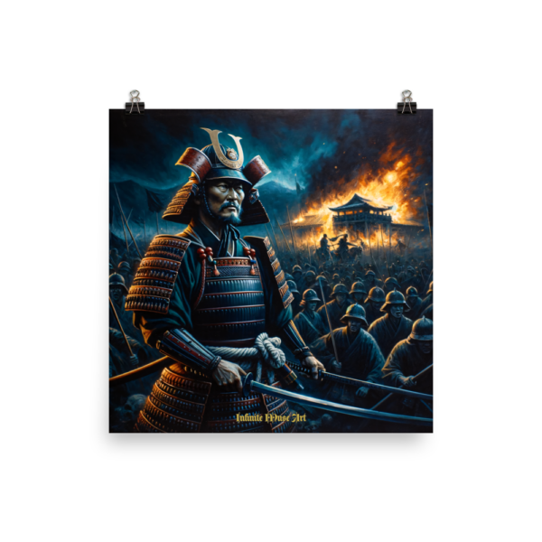 The Last General – 18x18in Japanese Samurai Battle Art Print on Poster Paper