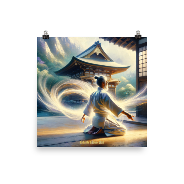 Whispers of the Divine Wind – 18x18in Japanese Spiritual Art Print