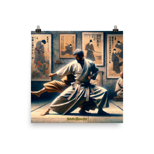 Stance of the Ancient Warrior – 18x18in Japanese Martial Arts Print