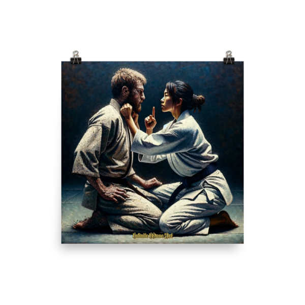 The Silent Confrontation – 18x18in Japanese Martial Arts Print