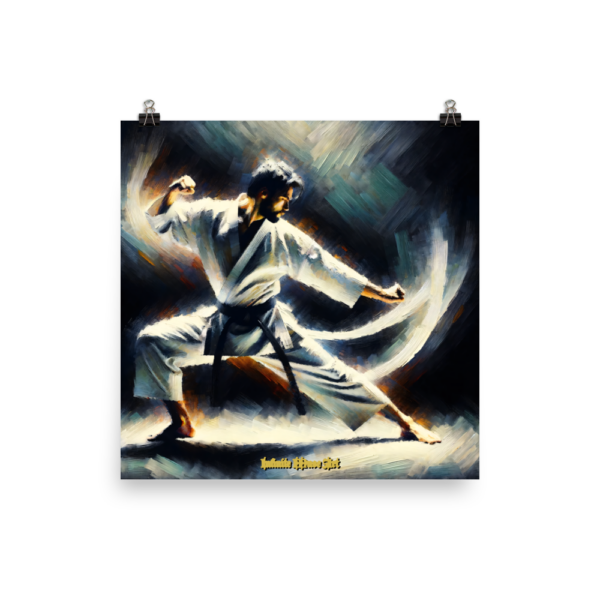 Dynamic Kata: Japanese Martial Arts Poster - 18x18 Inch Print