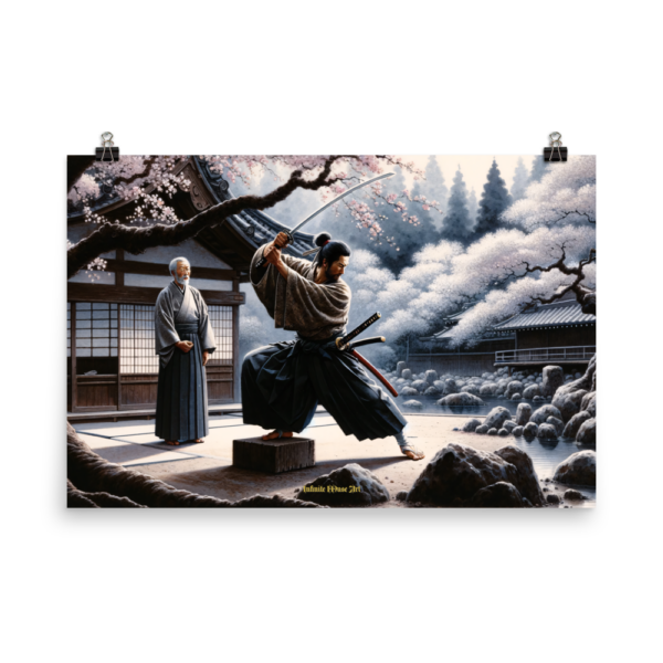 Cherry Blossom Mastery - Japanese Martial Arts Poster 24x36